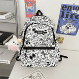 Graffiti Pattern Backpack for Teenage Travel Rucksack