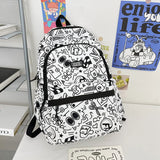Graffiti Pattern Backpack for Teenage Travel Rucksack