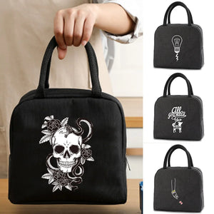 Cooler Bags Picture Print Zipper Thermal Lunch Bag Women Portable Fridge