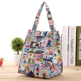 Cooler Lunch Bag Cat Multicolor Women Waterproof Hand Pack