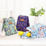 Cooler Lunch Bag Cat Multicolor Women Waterproof Hand Pack