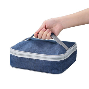 Aluminum Foil Insulated Lunch Bag Easy Clean Zipper Travel