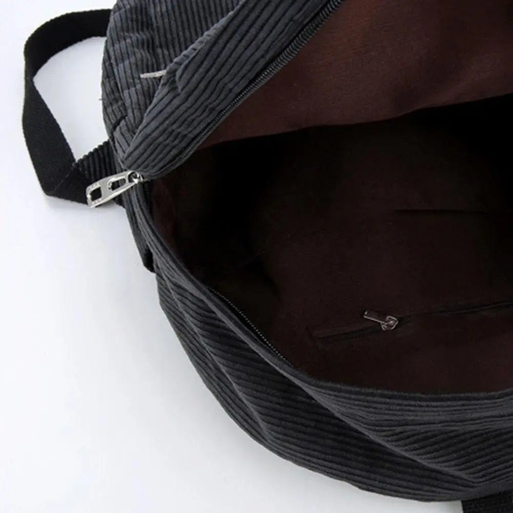 Corduroy Backpack Women School Backpack Shoulder Bag Teenger Girl Travel Bags