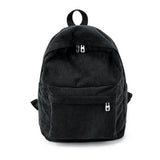 Corduroy Backpack Women School Backpack Pure Female Bagpack Pack