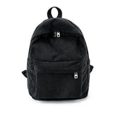 Corduroy Women School Backpack Teenger Girl Mochila Bagpack