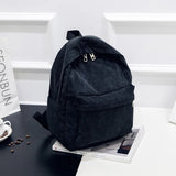 Corduroy Backpack Women School Backpack Teenger Girl School Bags