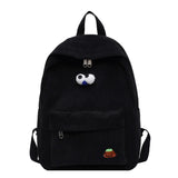 Corduroy Backpack Female High School Student Bags Style Class