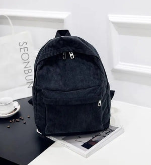 Corduroy Backpack School Backpack Women Backpack Teenger Girl School Bags