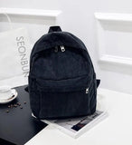 Corduroy Backpack School Backpack Women Backpack Teenger Girl School Bags