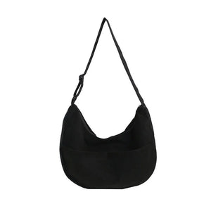 Vintage Corduroy Shoulder Bag Large Capacity Women Crossbody Bag