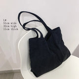 Women's Corduroy Shoulder Bag Large Capacity Tote