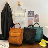 Corduroy Shopper Bag for Women Autumn Winter Canvas Tote Bag
