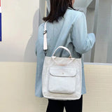Corduroy Shopper Bag for Women Autumn Winter Canvas Tote Bag