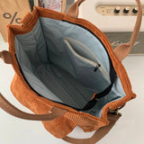 Corduroy Bag Women Shopper Handbag Canvas Shoulder Tote Bag