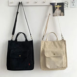 Corduroy Bag Women Shopper Handbag Canvas Shoulder Tote Bag