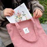 Corduroy Women's Shopper Handbag Canvas Storage Bag