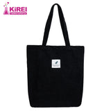 Corduroy Women's Shopper Handbag Canvas Storage Bag