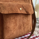 Corduroy Bag Women Shoulder Bags Canvas Tote Bag