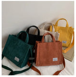 Corduroy Casual Canvas Bag Women's Shoulder Bag Handbag
