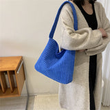 Corduroy Casual Women's Shoulder Bag Large Tote Bags