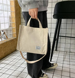 Corduroy Casual Tote Bag for Women