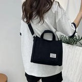 Corduroy Casual Tote Bag for Women  Shoulder Handbag
