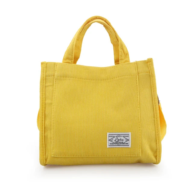 Corduroy Casual Women's Tote Shoulder Bag Retro Purse Crossbody Messenger