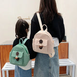 Corduroy Children's School Backpacks Kindergarten Shoulder Backpack