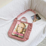 Corduroy Cloth Handbags Large Capacity Shoulder Tote Bag
