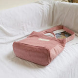 Corduroy Cloth Handbags Large Capacity Shoulder Tote Bag