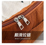 Corduroy Crossbody Bag for Women Large Capacity Shoulder Bag