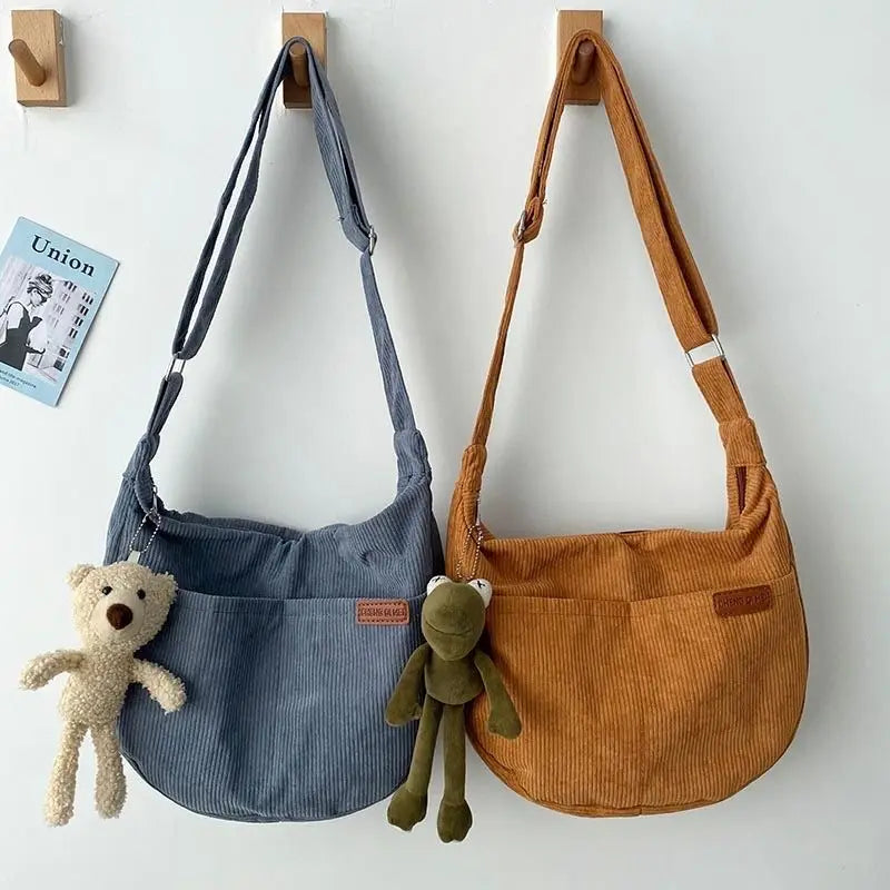 Corduroy Crossbody Bags Women Hobos Shoulder Bag Ladies Handbags