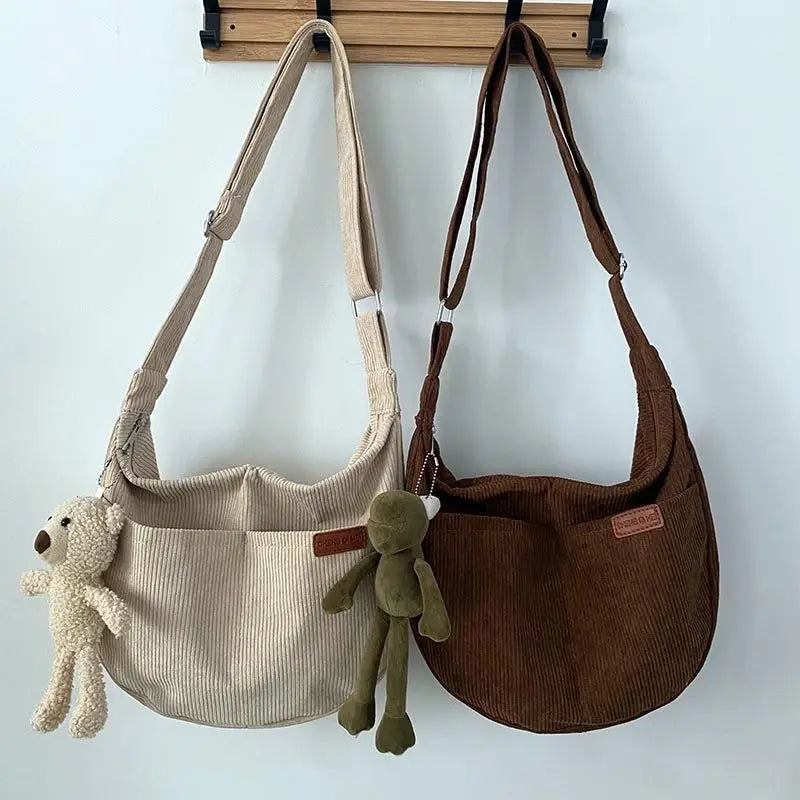 Corduroy Crossbody Bags Women Hobos Shoulder Bag Ladies Handbags
