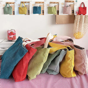 Corduroy Mini Hand Bag Small Square Portable Handbags Women Casual Shopping