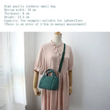 Corduroy Mini Tote Bag Women Autumn Winter Small Solid Crossbody Bags