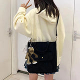 Corduroy Shoulder Bag Reusable Tote Casual Shopping Bags for Women