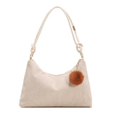 Corduroy Shoulder Bag Women Underarm Bag Large Capacity Tote Shopping Bag