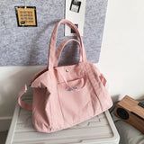 Women's Corduroy Shoulder Bag Large Capacity Crossbody Striped All-match