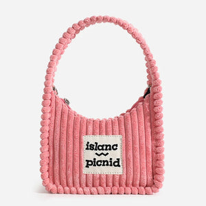 Corduroy Shoulder Bag Crossbody Square Handbag Women's Chain Bag