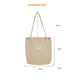 Corduroy Shoulder Bags Crossbody Handbag for Women