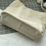 Corduroy Shoulder Bag Women College Style Crossbody Large Capacity