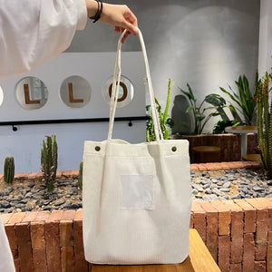 Corduroy Shoulder Bags Women's Bag DIY Female Tote Bag Handbags