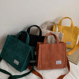 Corduroy Shoulder Bags Women Messenger Handbag Totes Crossbody Bag