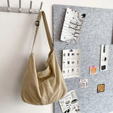 Corduroy Oversized Laptop Hobo Slouchy Bag
