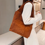 Women's Corduroy Tote Bag Large Capacity Handbag Shoulder Shopping Bag