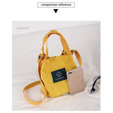 Corduroy Tote Bag For Women Pack Bags With Hasp Preppy Style
