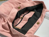 Corduroy Tote Bags Winter Shoulder Zipper Eco Large Capacity