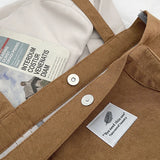 Corduroy Tote Bags for Women Foldable Shopper Eco-friendly Shoulder Bag