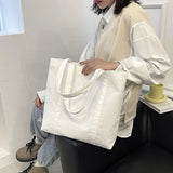 Corduroy Tote Bags for Women Foldable Shopper Eco-friendly Shoulder Bag