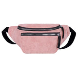 Women's Corduroy Waist Bag Zipper Chest Bag